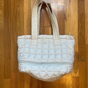 Reebok Light Beige Quilted Tote